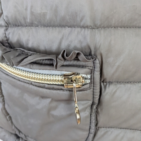 Luckylu Milano crop puffer jacket packable neutral tone Small @B5 - Picture 10 of 12